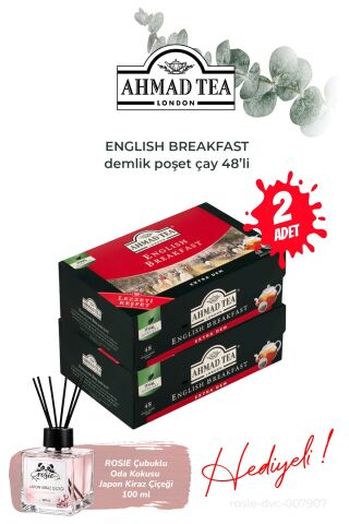 2 Adet, 48'li English Breakfast Demlik Poşet ve Oda Kokusu