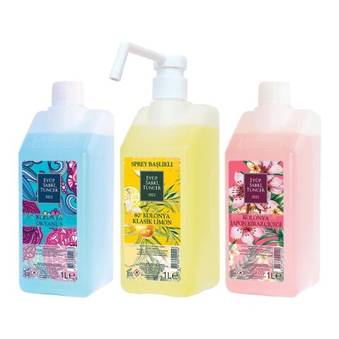 Eyüp Sabri Tuncer Klasik Limon Kolonyası Sprey Başlıklı, Okyanus ve Japon Kirazı 1 lt