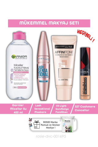 Maybelline Lash Sensational Maskara, Fondöten, Conceller, Misel Su ve ROSIE