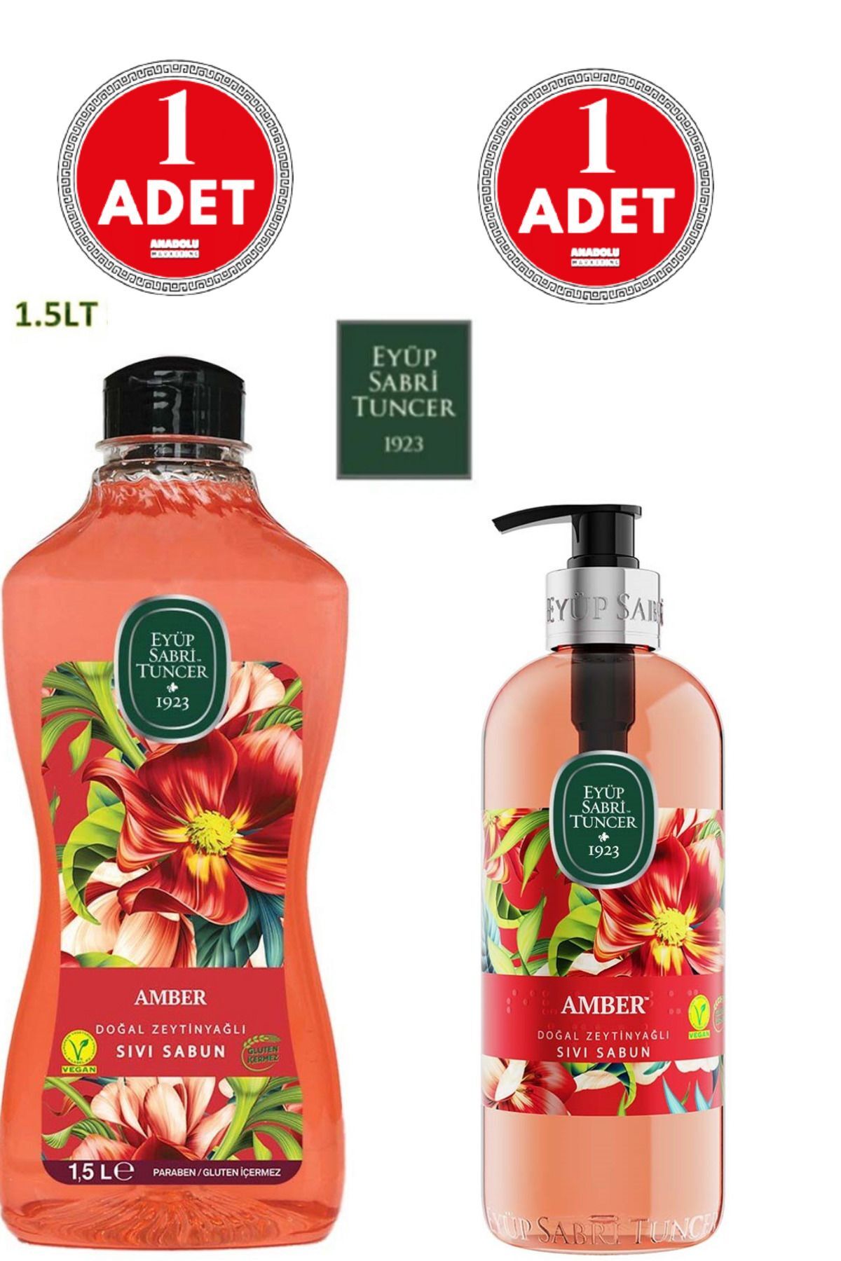 Sıvı Sabun Seti Amber 500ml Ve 1500 ml