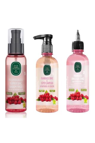 Eyüp Sabri Tuncer Frambuaz Seyahat Saç Bakım Seti, Bakım Yağı 100ml, Tonik 100 ml Ve Şampuan 100 ml