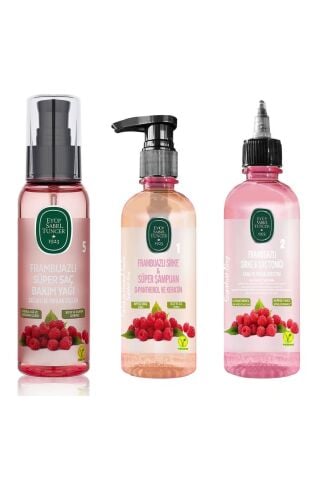 Eyüp Sabri Tuncer Frambuaz Seyahat Saç Bakım Seti, Bakım Yağı 100ml, Tonik 100 ml Ve Şampuan 100 ml