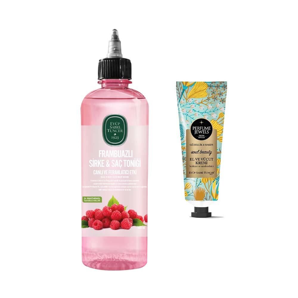 Frambuazlı Sirke & Saç Toniği 500 ml Ve Soul Beauty El ve Vücut Kremi 50 ml