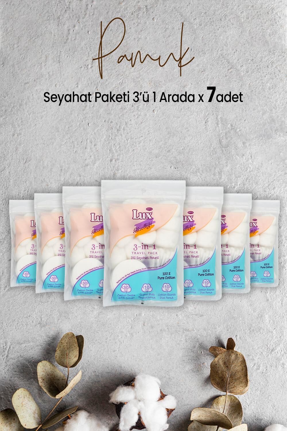 Lux 3' lü Seyahat Paketi x 7 Adet