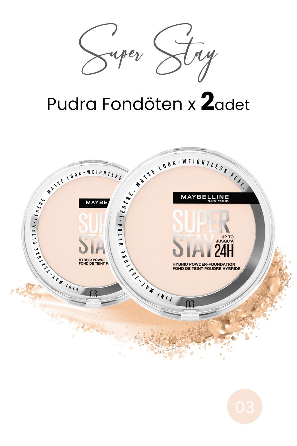 Maybelline New York Superstay Hibrit Pudra-Fondöten 03  x 2 Adet