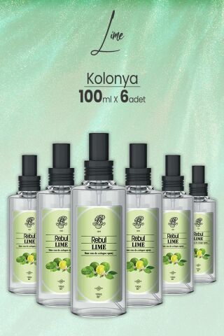 Rebul Lime, Limon Kolonyası 100 ml x 6 Adet
