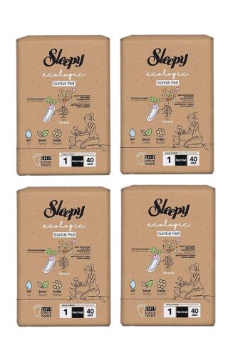 Sleepy Ekolojik Günlük Ped Ekonomik Paket 40 Li 4 Adet