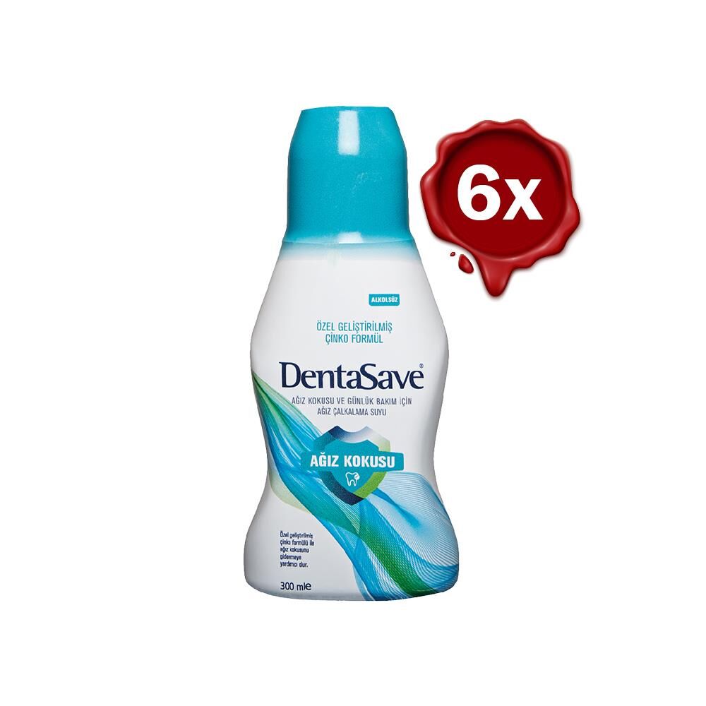 DentaSave Ağız Çalkalama Suyu Ağız Kokusu Çinko Formül 300 ml x 6