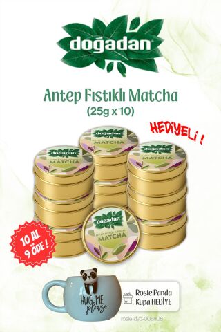 Doğadan 10 AL 9 ÖDE Antep Fıstıklı Matcha 25gr ve Panda Kupa