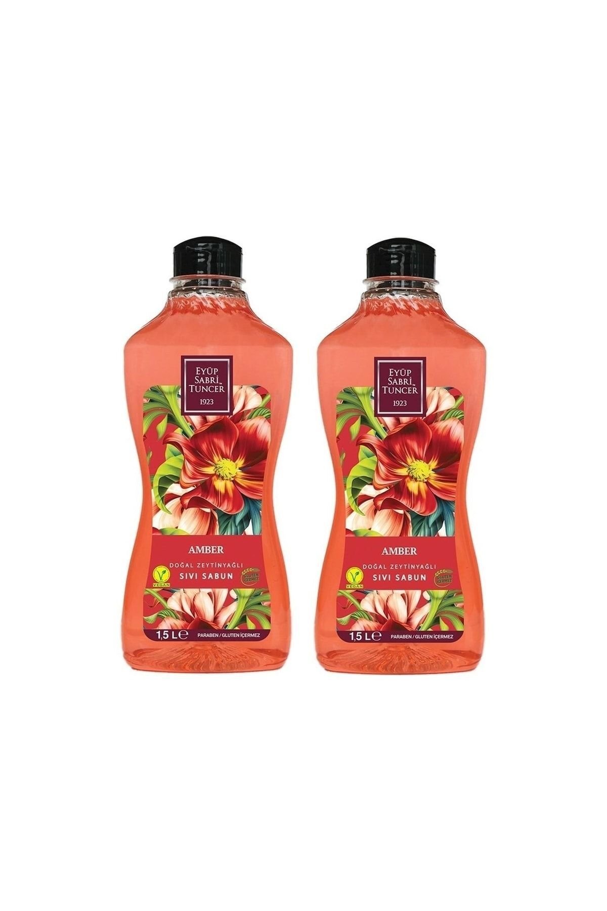 Eyüp Sabri Tuncer Doğal Zeytinyağlı Sıvı Sabun Amber 1500 Ml X 2