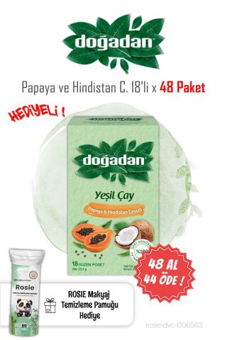 Doğadan 18'li Papaya ve Hindistan Cevizi 48 AL 44 ÖDE ve ROSIE
