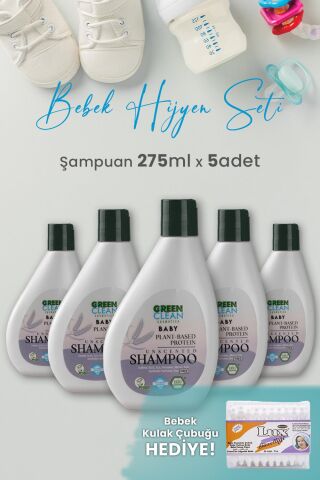 Green Clean Baby Şampuan 275 ml x 5 Adet ve Hediyeli