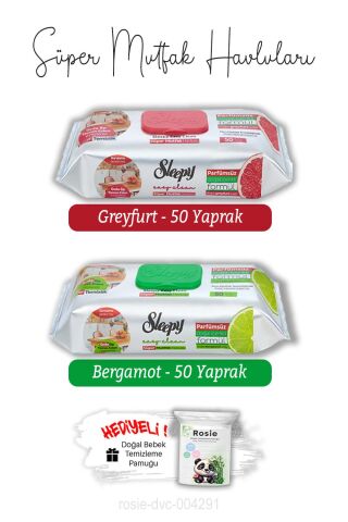 Greyfurt ve Bergamot Süper Mutfak Havlusu 50'li ve ROSIE