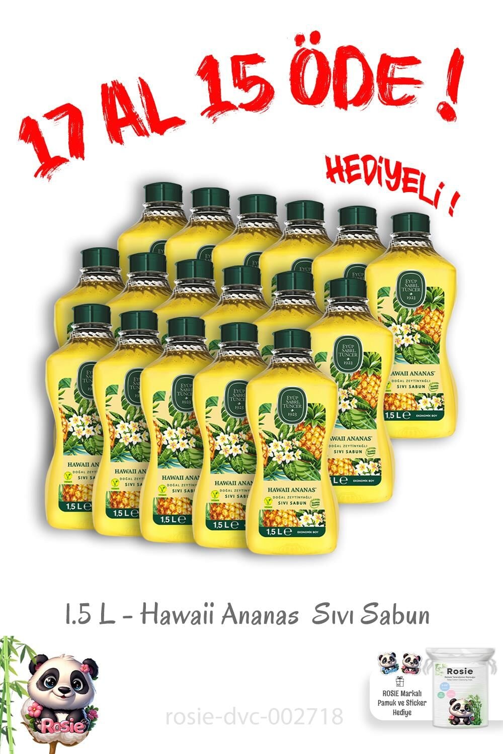 17 Al 15 Öde Hawaii Ananas Sıvı Sabun 1.5 L