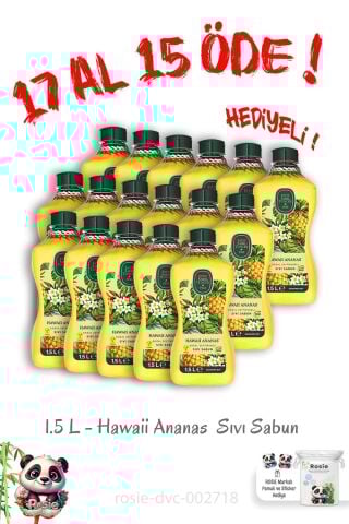 17 Al 15 Öde Hawaii Ananas Sıvı Sabun 1.5 L
