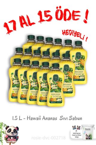 17 Al 15 Öde Hawaii Ananas Sıvı Sabun 1.5 L