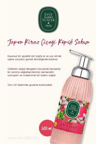 Japon Kiraz Çiçeği Sıvı ve Köpük Sabun 500ml, Losyon 280ml ve Rosie Pamuk