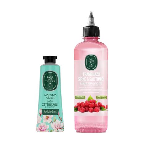 Frambuazlı Sirke & Saç Toniği ve El ve Vücut Kremi Manolya Çiçeği