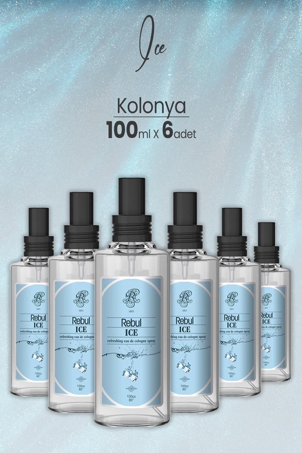 Rebul Ice Kolonya 100 ML x 6 Adet
