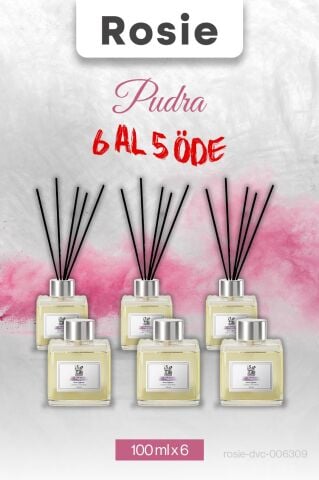6 AL 5 ÖDE, Pudra Rosie Çubuklu Oda Kokusu 100 ml