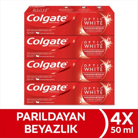 Colgate Optic White Parıldayan Beyazlık 50 ml x4 Adet