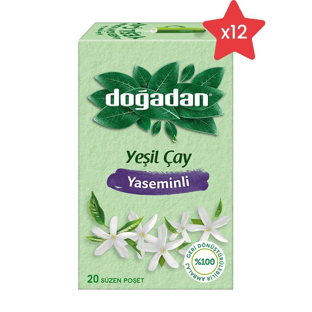Doğadan Yeşil Çay Yaseminli x 12