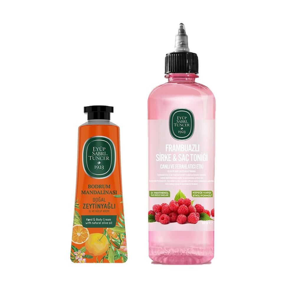 Frambuazlı Sirke & Saç Toniği ve El ve Vücut Kremi Bodrum Mandalinası