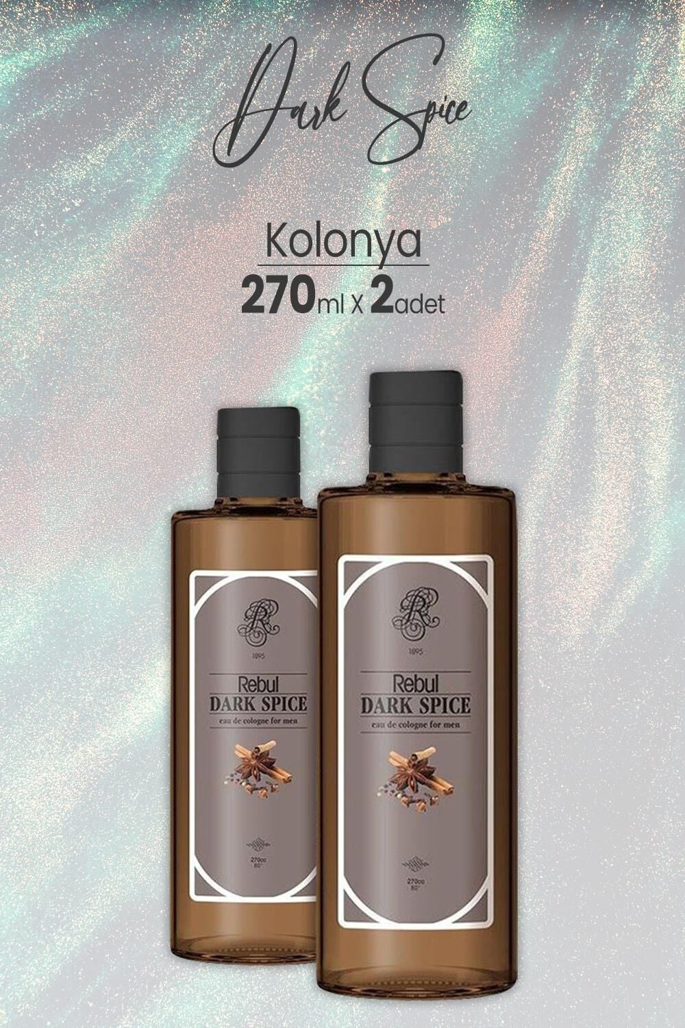 Rebul Dark Spice Kolonya (Cam Şişe) 270 ml x 2 Adet