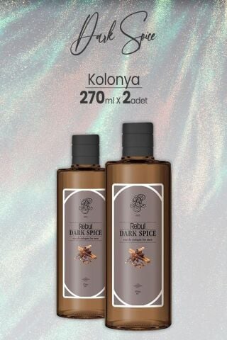 Rebul Dark Spice Kolonya (Cam Şişe) 270 ml x 2 Adet