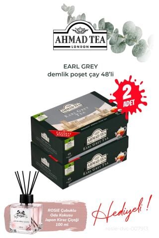 Earl Grey Demlik Poşet Çay 48’li 154 G 2 paket ve Oda Kokusu