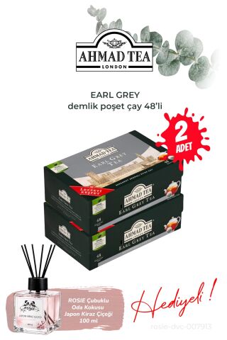 Earl Grey Demlik Poşet Çay 48’li 154 G 2 paket ve Oda Kokusu