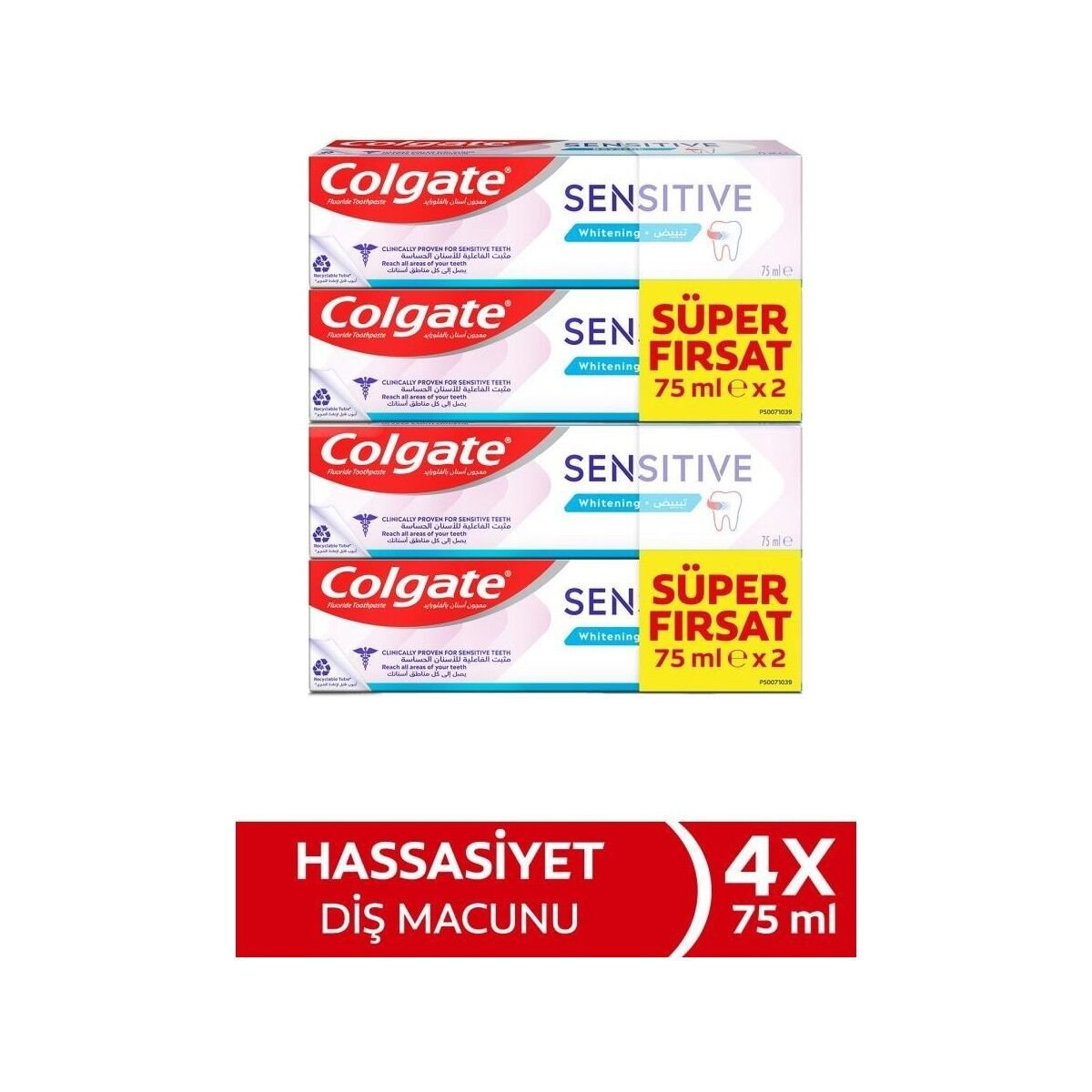 Colgate Sensitive Diş Macunu 75 ml x 4 adet