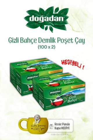 Doğadan x2 Gizli Bahçe Demlik Poşet Çay 100'lü ve ROSIE
