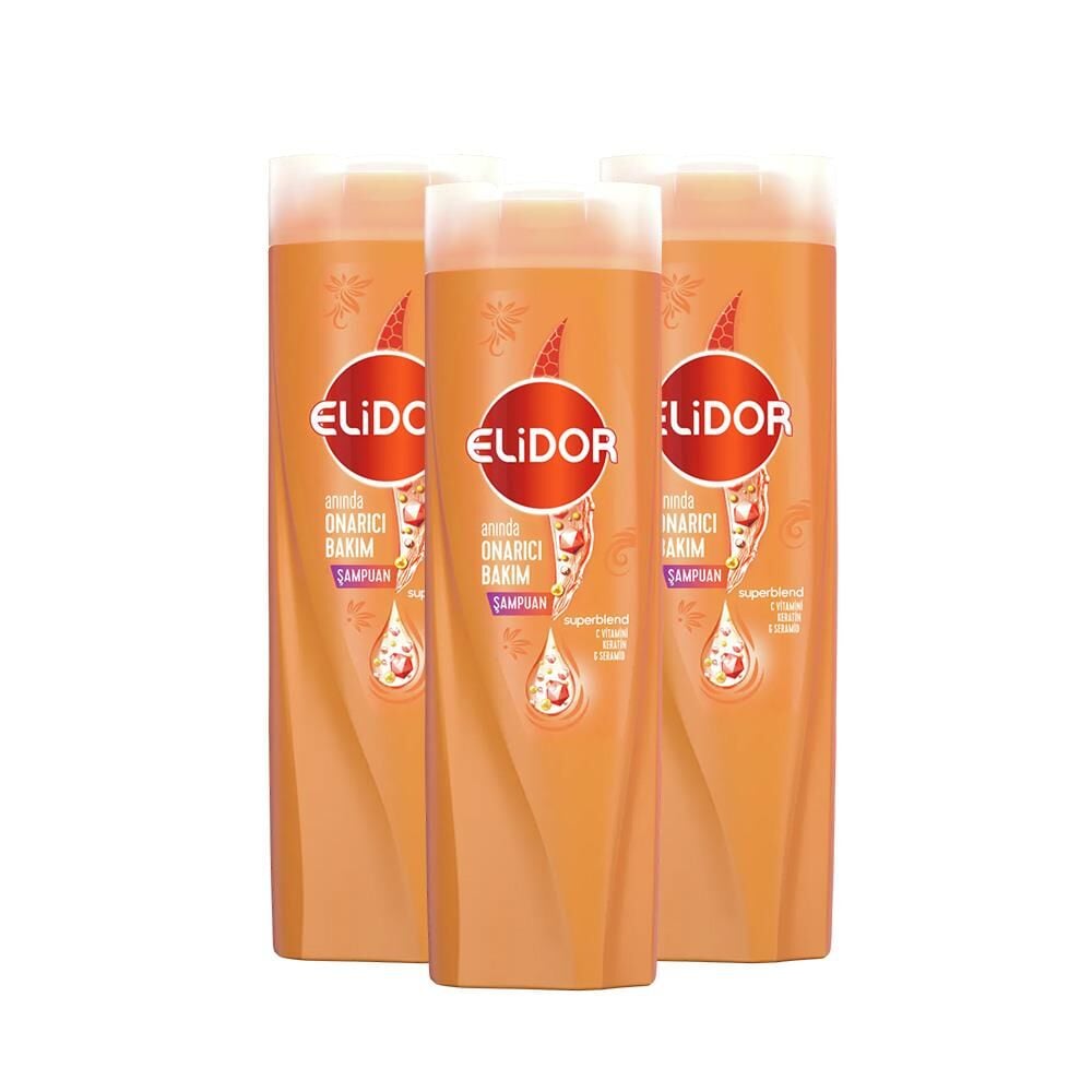 Elidor Anında Onarıcı Bakım Şampuan 650 ml x 3