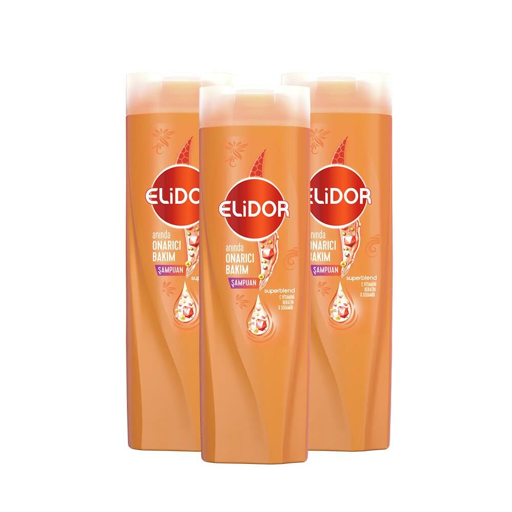 Elidor Anında Onarıcı Bakım Şampuan 650 ml x 3