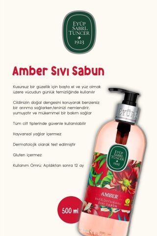 Amber Sıvı Sabun 9 AL 7 ÖDE 500 ML ve ROSIE Hediyeli