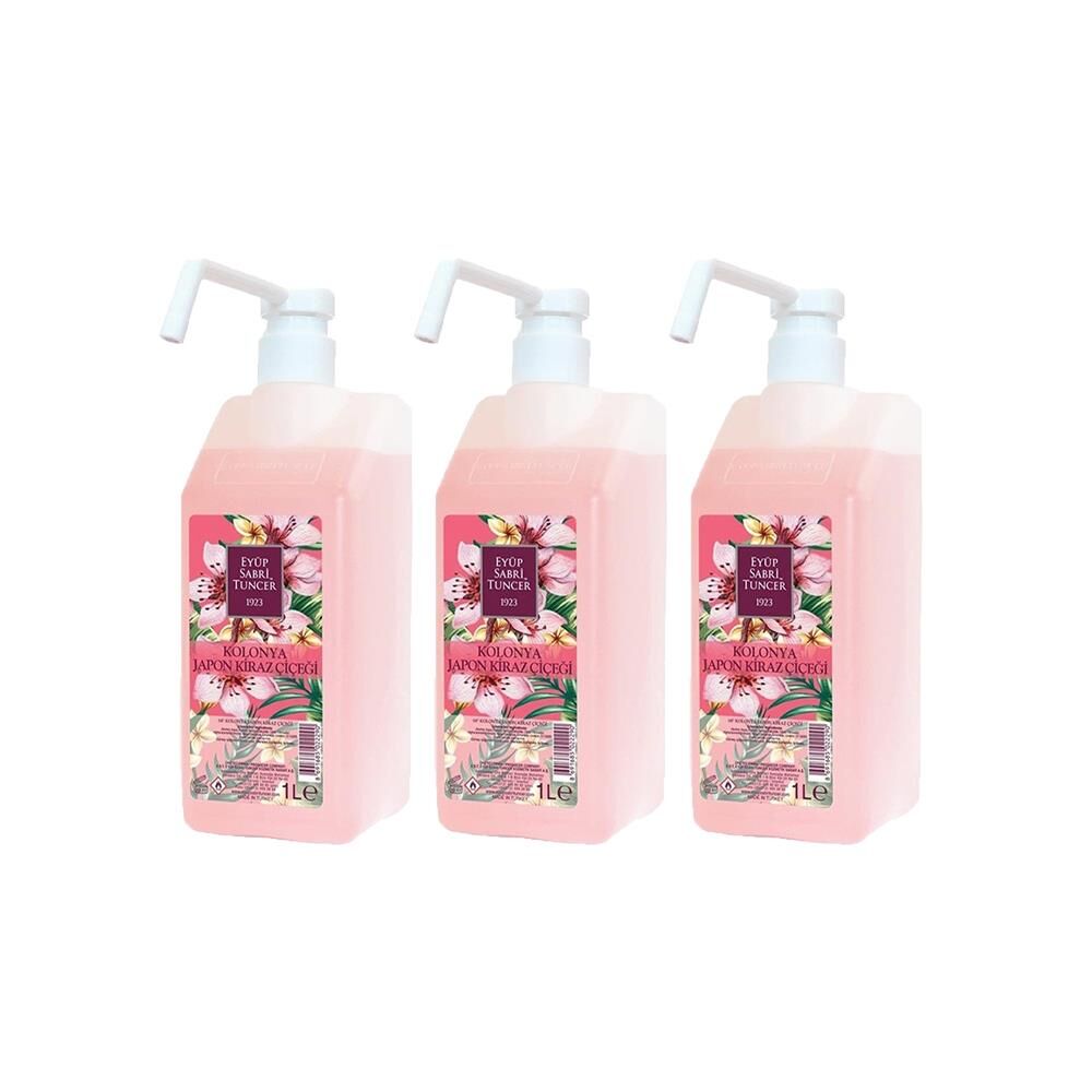 Eyüp Sabri Tuncer Japon Kiraz Çiçeği Kolonyası Sprey Başlıklı 1 lt x 3