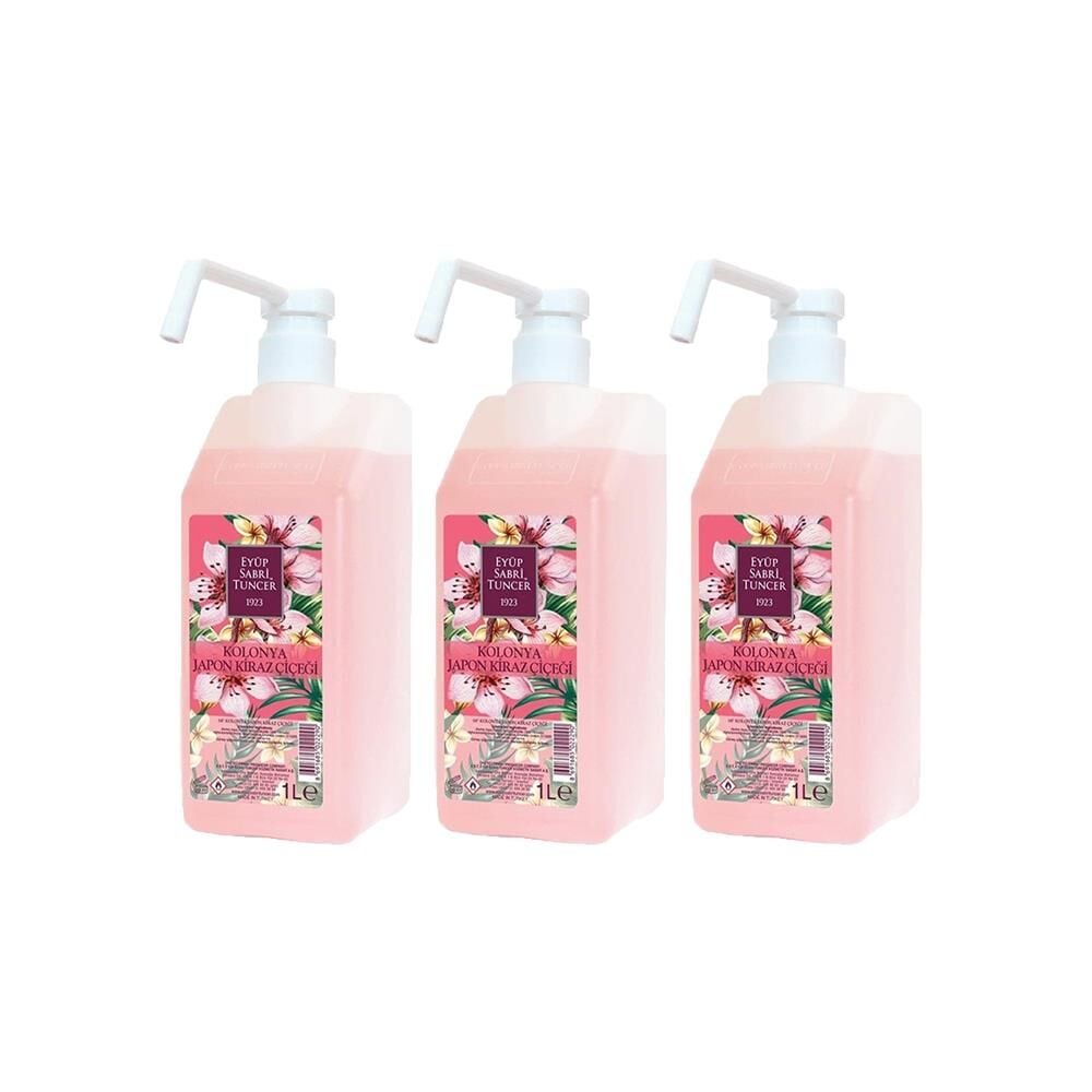 Eyüp Sabri Tuncer Japon Kiraz Çiçeği Kolonyası Sprey Başlıklı 1 lt x 3