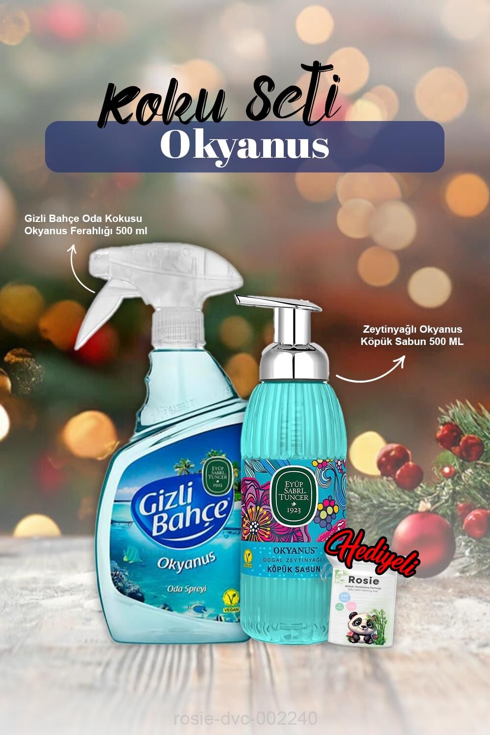 Köpük Sabun 500ml, Oda kokusu 500ml Okyanus ve Rosie Pamuk