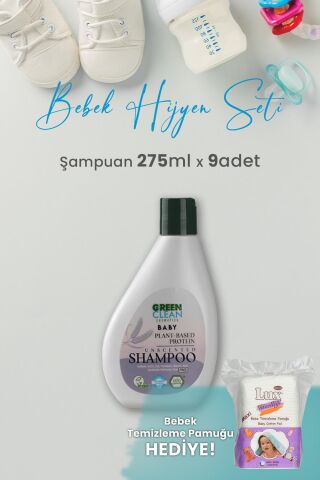 Green Clean Baby Şampuan 275 ml x 9 Adet ve Hediyeli