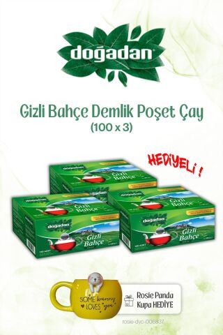 Doğadan x3 Gizli Bahçe Demlik Poşet Çay 100'lü ve ROSIE