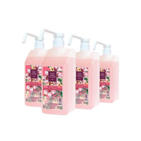 Eyüp Sabri Tuncer Japon Kiraz Çiçeği Kolonyası Sprey Başlıklı 1 lt x 4