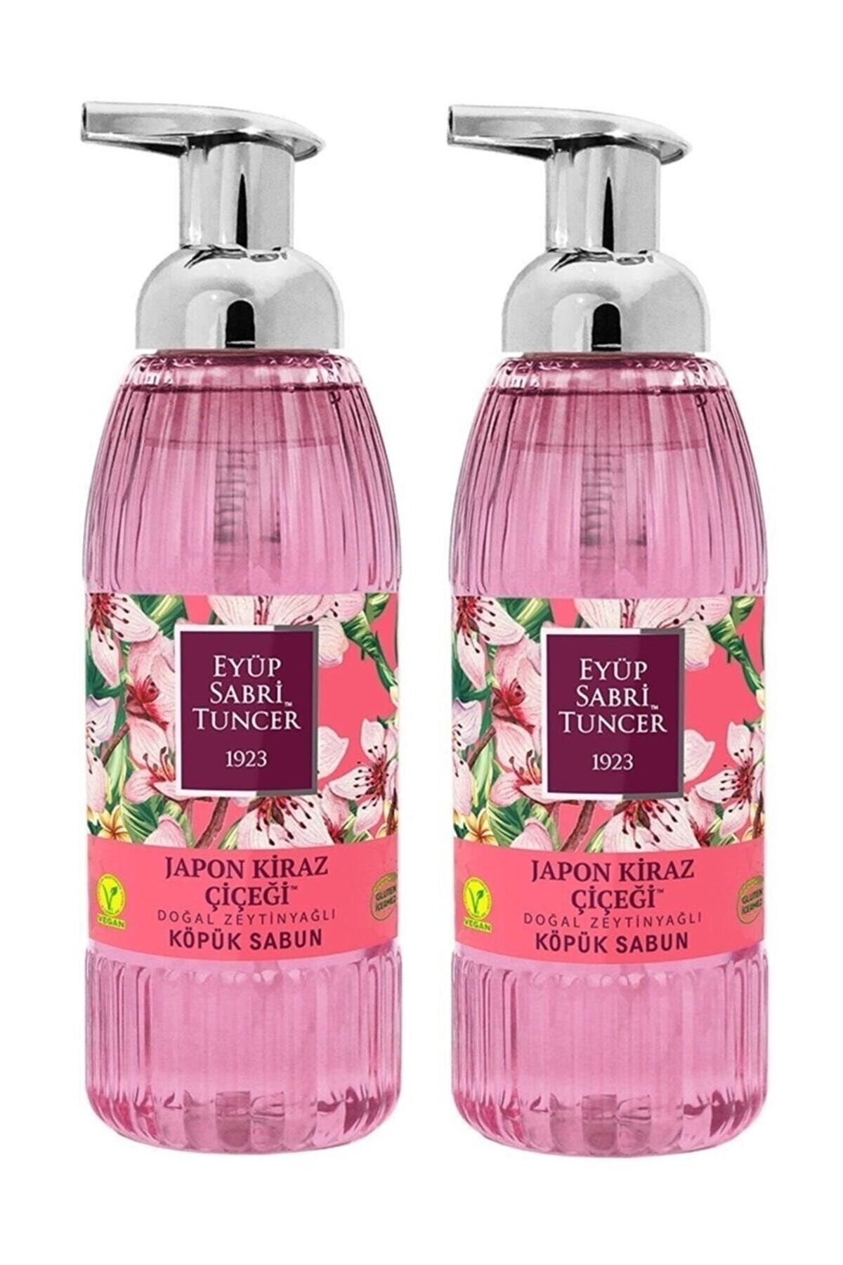 2 Adet Japon Kiraz Çiçeği Doğal Zeytinyağlı Köpük Sabun 500 Ml