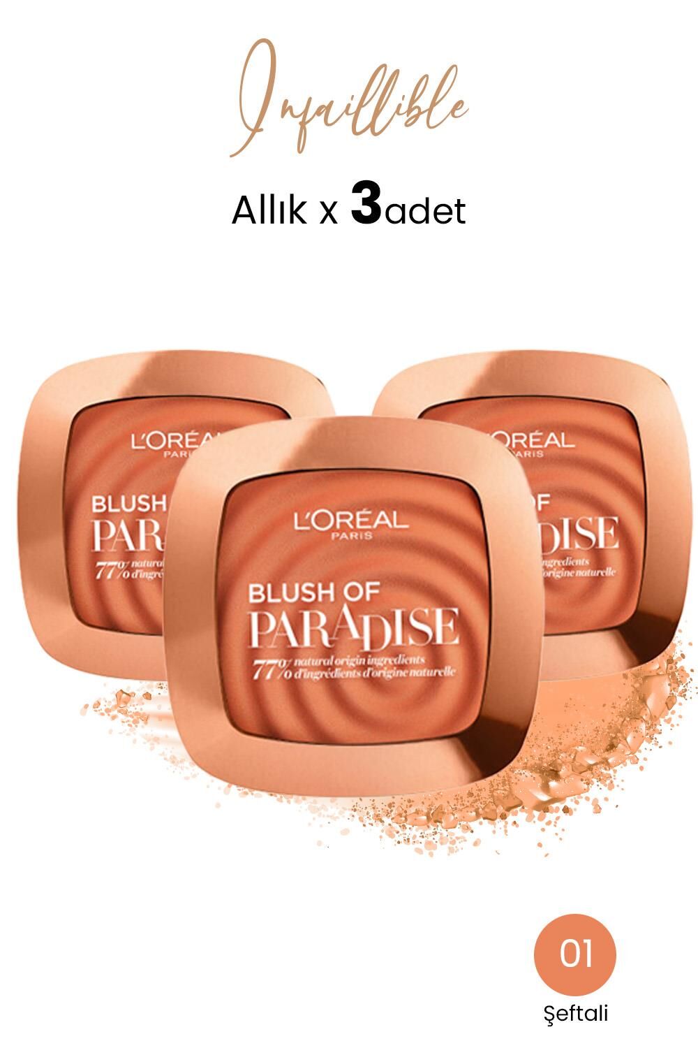 Loreal Paris Blush Of Paradise Allık Şeftali Tonu x 3 Adet