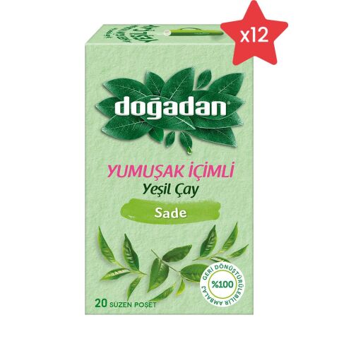 Doğadan Yeşil Çay Yumuşak İçimli x 12
