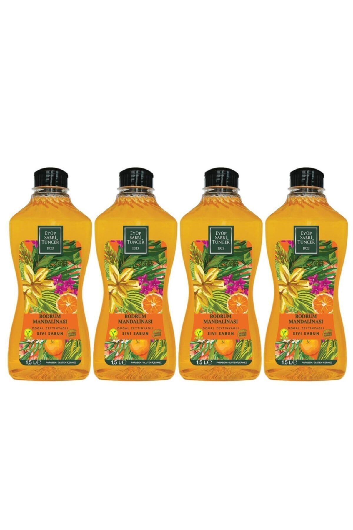 EST Bodrum Mandalinası Doğal Zeytinyağlı Sıvı Sabun 1.5LT x 4