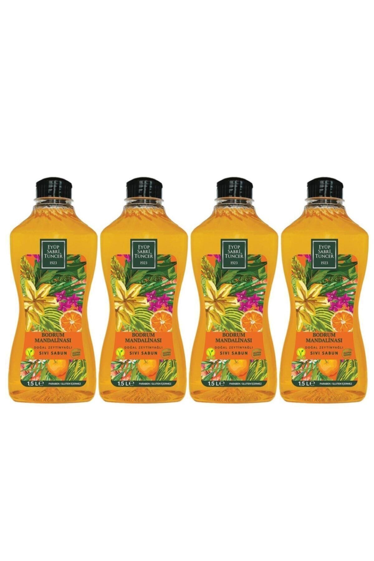 EST Bodrum Mandalinası Doğal Zeytinyağlı Sıvı Sabun 1.5LT x 4