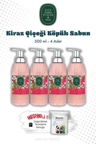 Eyüp Sabri Tuncer Japon Kiraz Çiçeği Köpük Sabun 500 ML X4 ve ROSIE