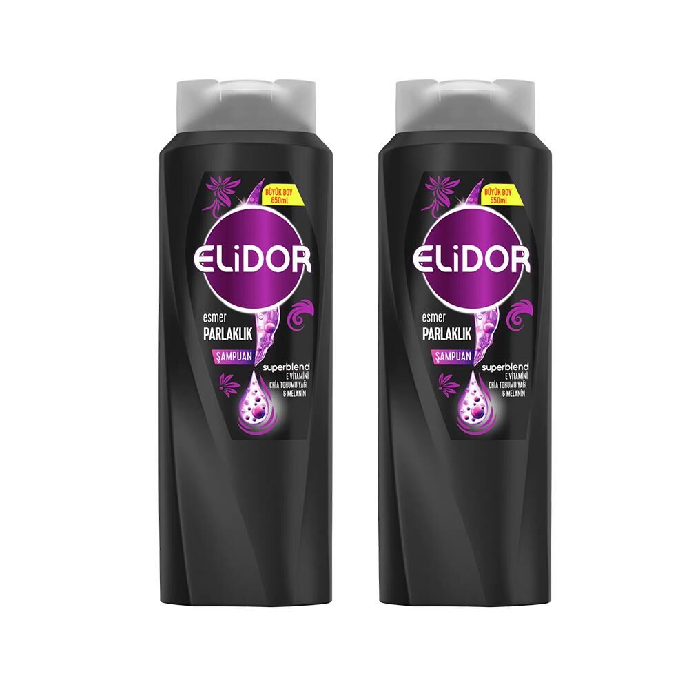 Elidor Saç Bakım Şampuanı Esmer Parlaklık 650 ML x 2