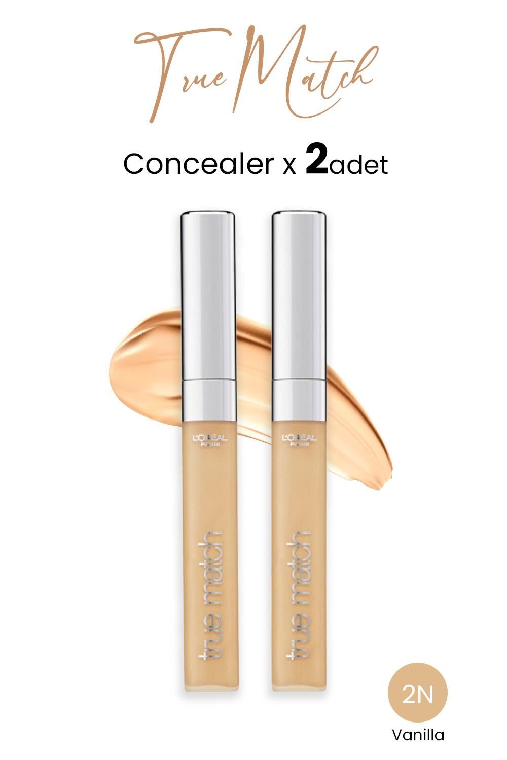 Loreal Paris True Match Concealer 2N Vanilla x 2 Adet